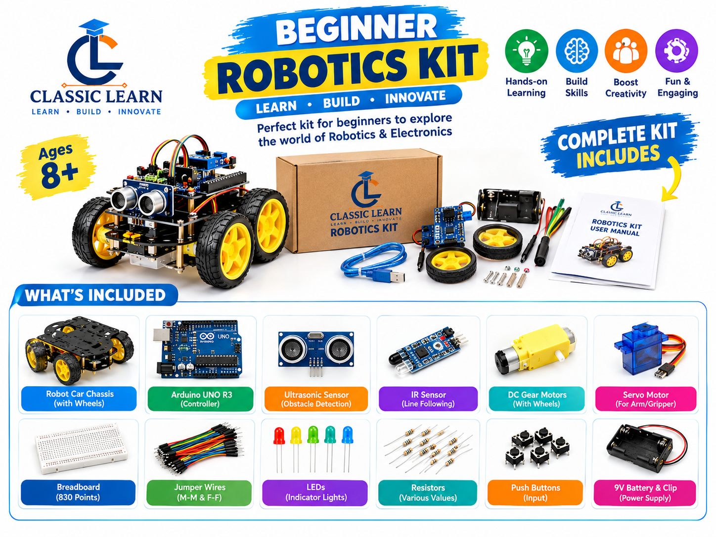 Beginner Robotics Kit - Learn, Build, Innovate